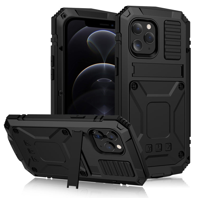 R-JUST Stoßfeste, wasserdichte, staubdichte Schutzhülle aus Metall und Silikon mit Halterung, für iPhone 12 Pro Max, für iPhone 12 / 12 Pro, für iPhone 12 mini R-JUST Stoßfeste, wasserdichte, staubdichte Schutzhülle aus Metall und Silikon mit Halterung, für iPhone 12 Pro Max, für iPhone 12 / 12 Pro, für iPhone 12 mini