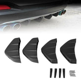4 PCS Car General Shark Fin Rear Spoiler Bumper Chassis Decoration