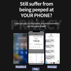 Double Sides Tempered Glass Magnetic Adsorption Metal Frame Anti-peep Screen Case