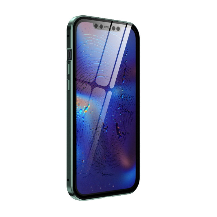 Funda de pantalla HD con marco de metal y adsorción magnética de vidrio templado de doble cara para iPhone 12 Pro Max, iPhone 12/12 Pro, iPhone 12 mini Funda de pantalla HD con marco de metal y adsorción magnética de vidrio templado de doble cara para iPhone 12 Pro Max, iPhone 12/12 Pro, iPhone 12 mini