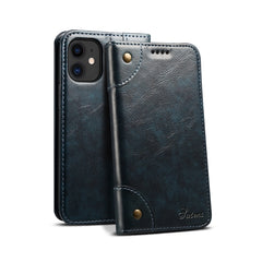 Barocke, schlichte horizontale Klapphülle aus Leder mit Halter, Kartenfächern und Geldbörse, für iPhone 12 mini, für iPhone 12 / 12 Pro, für iPhone 12 Pro Max