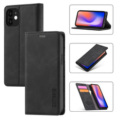 LC.IMEEKE Strong Magnetism Ultra-thin Horizontal Flip Shockproof Matte TPU + PU Leather Case with Holder & Card Slots & Wallet, For iPhone 12 mini, For iPhone 12 / 12 Pro, For iPhone 12 Pro Max, For iPhone XS / X, For iPhone 12 Pro