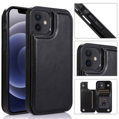 Stoßfeste PU + TPU-Lederhülle mit Kartenfächern & Halter & Bilderrahmen & Geldbörse, für iPhone 12 mini, für iPhone 12 / 12 Pro, für iPhone 12 Pro Max