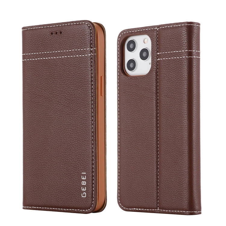 GEBEI Top-grain Leather Horizontal Flip Protective Case with Holder & Card Slots, For iPhone 12 mini, For iPhone 12 / 12 Pro, For iPhone 12 Pro Max GEBEI Top-grain Leather Horizontal Flip Protective Case with Holder & Card Slots, For iPhone 12 mini, For iPhone 12 / 12 Pro, For iPhone 12 Pro Max