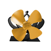 YL201 4-Blade High Temperature Metal Heat Powered Fireplace Stove Fan, YL201 (Gold), YL201 (Rose Red), YL201 (Silver), YL201 (Black), YL201 (Bronze), YL201 (Grey)