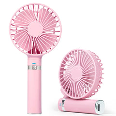 S2 Portable Foldable Handheld Electric Fan, with 3 Speed Control & Night Light