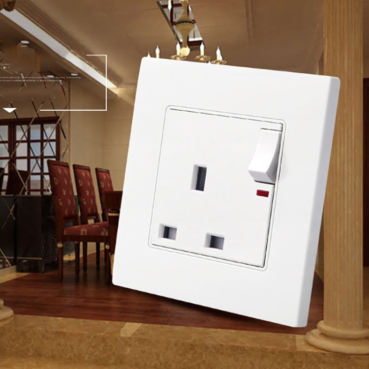 86 Type PC 13A Three Hole Power Socket with Light Switch, UK Plug 86 Type PC 13A Three Hole Power Socket with Light Switch, UK Plug