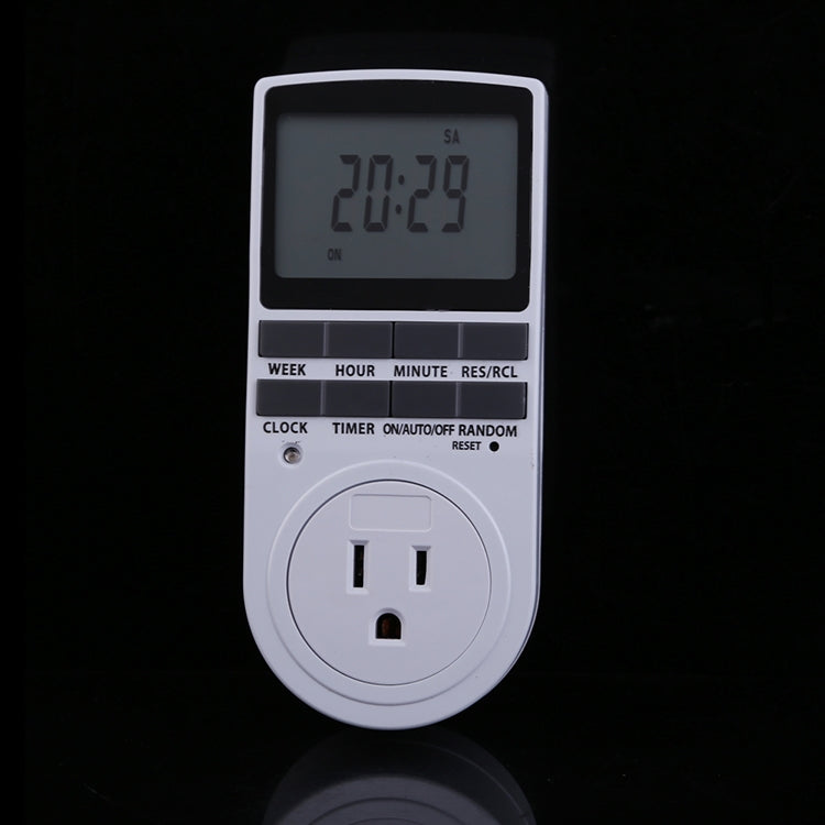 AC 120V Smart Home Plug-in Programmable LCD Display Clock Summer Time Function 12/24 Hours Changeable Timer Switch Socket, US Plug, AC 120V US Plug AC 120V Smart Home Plug-in Programmable LCD Display Clock Summer Time Function 12/24 Hours Changeable Timer Switch Socket, US Plug, AC 120V US Plug