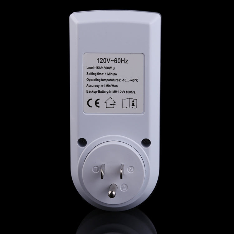 AC 120V Smart Home Plug-in Programmable LCD Display Clock Summer Time Function 12/24 Hours Changeable Timer Switch Socket, US Plug, AC 120V US Plug AC 120V Smart Home Plug-in Programmable LCD Display Clock Summer Time Function 12/24 Hours Changeable Timer Switch Socket, US Plug, AC 120V US Plug