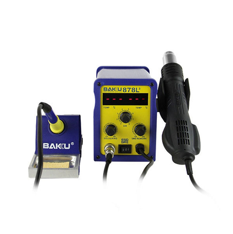 BAKU BK-878L2 AC 220V LED Display 2 in 1 Hot Air Gun Soldering Iron Soldering Station, BK-878L2 AC 220V BAKU BK-878L2 AC 220V LED Display 2 in 1 Hot Air Gun Soldering Iron Soldering Station, BK-878L2 AC 220V
