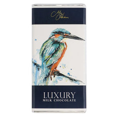Meg Hawkins Kingfisher design milk chocolate bar