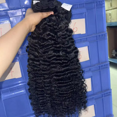 Wholesale Unprocessed Burmese Curly Hair Bundles Popular Kinky Curly Natural Human Hair Extensions 10"-30" Natural Color