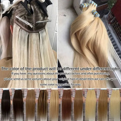 18P613# Tape Ins Extensions Raw Hair 50g Russian Virgin Remy 100% Human Hair Extensions Wholesaler Price Tape Hair Extension