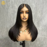 250% High Density 5X5 HD Lace Wig Frontal 16-20 Inch Virgin Human Hair Short Bob Wig Straight and Deep Wave Styles