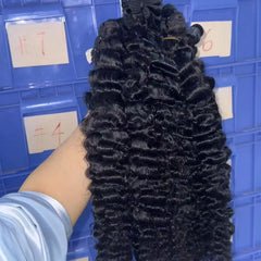 Wholesale Unprocessed Burmese Curly Hair Bundles Popular Kinky Curly Natural Human Hair Extensions 10"-30" Natural Color