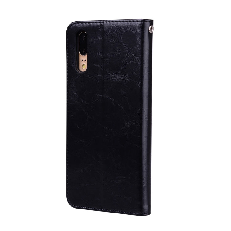 For Huawei P20 Business Style Oil Wax Texture Horizontal Flip Leather Case with Holder & Card Slots & Wallet For Huawei P20 Business Style Oil Wax Texture Horizontal Flip Leather Case with Holder & Card Slots & Wallet