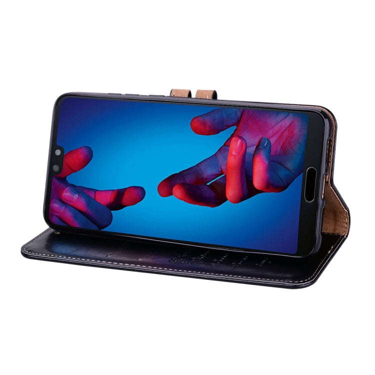 For Huawei P20 Business Style Oil Wax Texture Horizontal Flip Leather Case with Holder & Card Slots & Wallet For Huawei P20 Business Style Oil Wax Texture Horizontal Flip Leather Case with Holder & Card Slots & Wallet