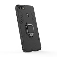 PC + TPU Shockproof Protective Case for Huawei Y9 2018, with Magnetic Ring Holder
