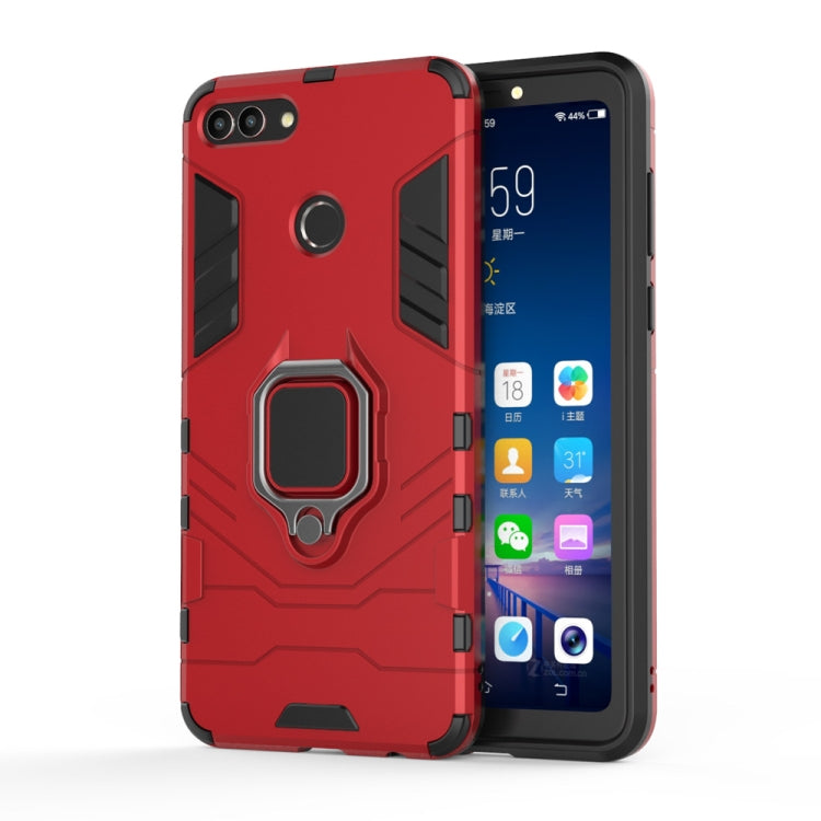 PC + TPU Shockproof Protective Case for Huawei Y9 2018, with Magnetic Ring Holder PC + TPU Shockproof Protective Case for Huawei Y9 2018, with Magnetic Ring Holder
