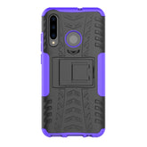 Tire Texture TPU+PC Shockproof Case for Huawei P Smart+ 2019, with Holder