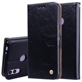 Business Style Oil Wax Texture Horizontal Flip Leather Case for Huawei Honor 8C, with Holder & Card Slots & Wallet