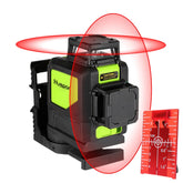 902CR 2×360 Degrees Laser Level Covering Walls and Floors 8 Line Red Beam IP54 Water / Dust proof