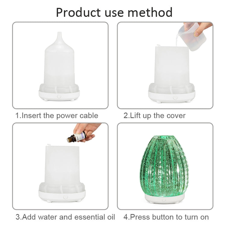 100ml Creative Vase Shape Aromatherapy Machine 3D Glass Humidifier Automatic Alcohol Sprayer with Colorful LED Lamp, 3D Glass Humidifier 100ml Creative Vase Shape Aromatherapy Machine 3D Glass Humidifier Automatic Alcohol Sprayer with Colorful LED Lamp, 3D Glass Humidifier