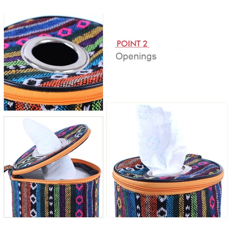 Outdoor Camping Foldable Ethnic Style Cloth Tissue Case Storage Bag, Size: 14.5*13 cm Outdoor Camping Foldable Ethnic Style Cloth Tissue Case Storage Bag, Size: 14.5*13 cm