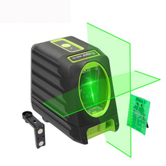 BOX-1G 1V1H 40mW & 10mW 2 Line Green Beam Laser Level Covering Walls and Floors