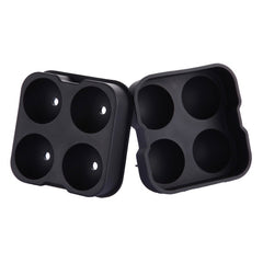 Ball Shape 4-Grid Silicone Ice Cube Mold, Ball Shape