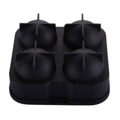Ball Shape 4-Grid Silicone Ice Cube Mold, Ball Shape