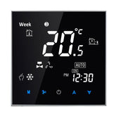 BAC-2000 Central Air Conditioning Type Touch LCD Digital 2-pipe Fan Coil Unit Room Thermostat, Display Fan Speed / Clock / Temperature / Time / Week / Heat etc.