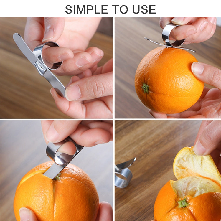 5 PCS Stainless Steel Finger Open Orange Peeler Parer Tool, 5 PCS Stainless Steel 5 PCS Stainless Steel Finger Open Orange Peeler Parer Tool, 5 PCS Stainless Steel