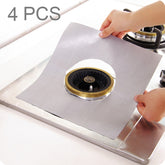 4 PCS Gas Furnace Surface Ultra-thin Fibre Material Stovetop Protective Cleaning Pad, Size: 27*27 cm (Silver), 4 PCS