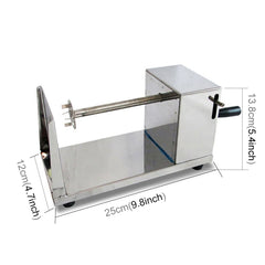 Stainless Steel Manual Spiral Tornado Tower Hand Shake Potato Rotary Chips Twister Slicer Cutter, Hand Shake