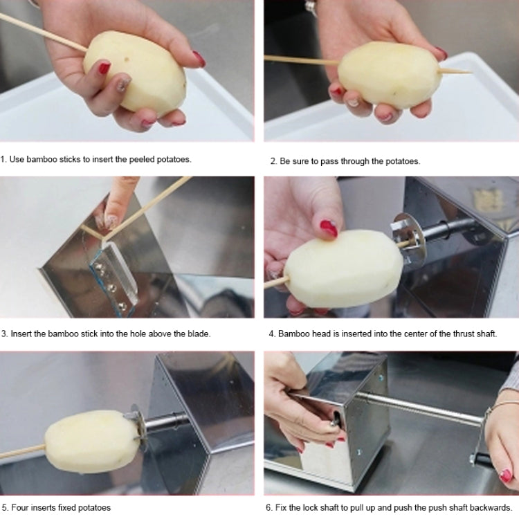 Stainless Steel Manual Spiral Tornado Tower Hand Shake Potato Rotary Chips Twister Slicer Cutter, Hand Shake Stainless Steel Manual Spiral Tornado Tower Hand Shake Potato Rotary Chips Twister Slicer Cutter, Hand Shake