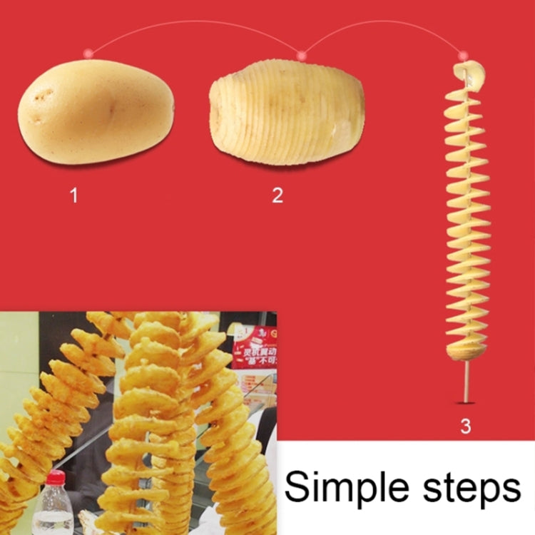 Stainless Steel Manual Spiral Tornado Tower Hand Shake Potato Rotary Chips Twister Slicer Cutter, Hand Shake Stainless Steel Manual Spiral Tornado Tower Hand Shake Potato Rotary Chips Twister Slicer Cutter, Hand Shake