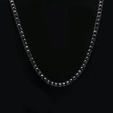 Mens Hip Hop Punk 1 Row Crystal Inlaid Alloy Necklace Chain, Size: 20 inch