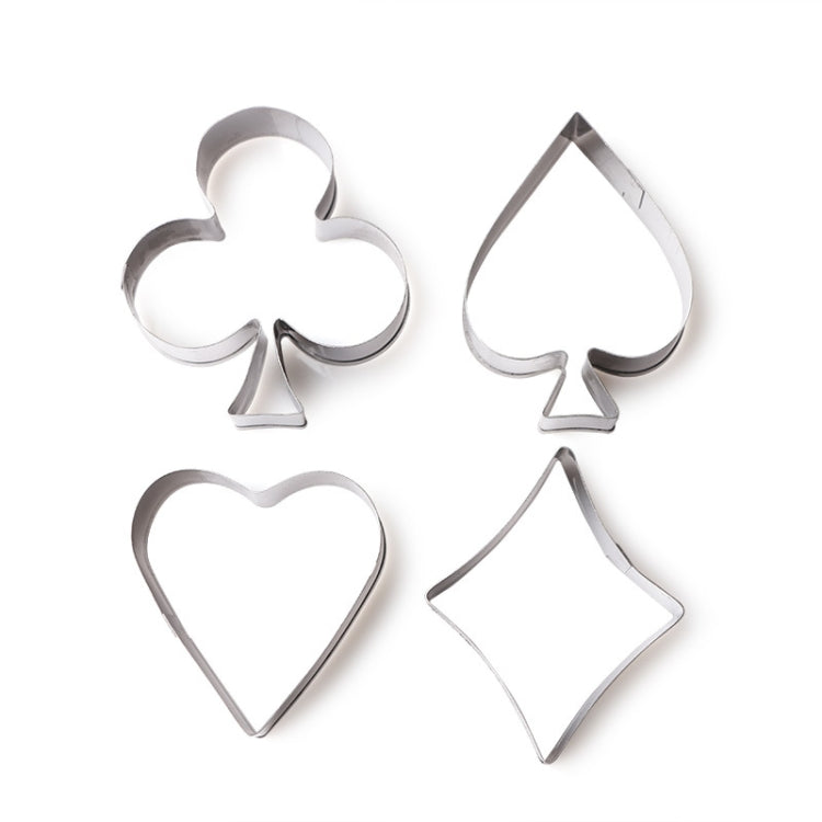 3 Sets Stainless Steel Poker Cookie Mold Playing Cards Cake Fondant Mold Spade Heart Biscuit Cutter, 3 Sets 3 Sets Stainless Steel Poker Cookie Mold Playing Cards Cake Fondant Mold Spade Heart Biscuit Cutter, 3 Sets