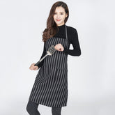Black and White Stripes Unisex Chef Waiter Barista Aprons Work Aprons, Black and White Stripes Apron