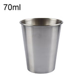 70ml Single Wall Electropolished Stainless Steel Brief Wine Cup(Silver), 70ml