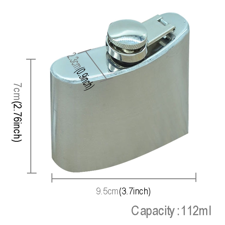 112mL (4oz) Outdoor Sports Handy Home Travel Wild Stainless Steel Portable Hip Flask(with Small Funnel)(Silver 112mL (4oz)) 112mL (4oz) Outdoor Sports Handy Home Travel Wild Stainless Steel Portable Hip Flask(with Small Funnel)(Silver 112mL (4oz))