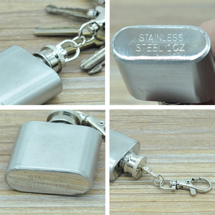 28mL(1oz)Cute Mini Portable Wine Jug Handy Stainless Steel Hip Flask with a Key Chain(Silver), 28mL(1oz) 28mL(1oz)Cute Mini Portable Wine Jug Handy Stainless Steel Hip Flask with a Key Chain(Silver), 28mL(1oz)