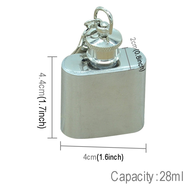 28mL(1oz)Cute Mini Portable Wine Jug Handy Stainless Steel Hip Flask with a Key Chain(Silver), 28mL(1oz) 28mL(1oz)Cute Mini Portable Wine Jug Handy Stainless Steel Hip Flask with a Key Chain(Silver), 28mL(1oz)