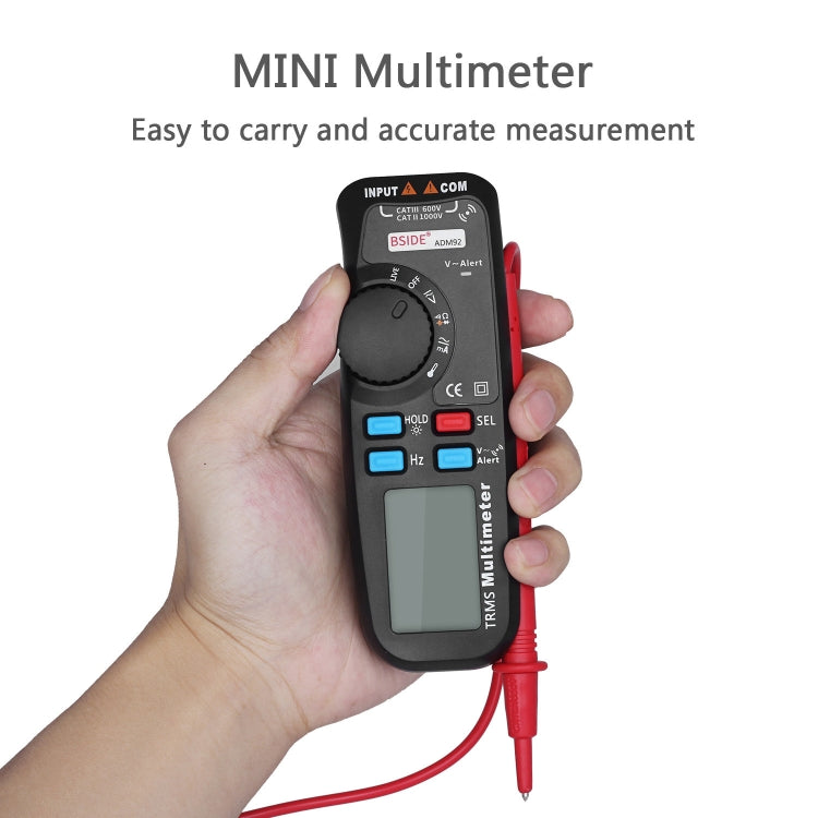 BSIDE ADM92 Handheld True RMS Digital Multimeter Auto Range 6000 Counts TRMS Tester with Live Wire Check Temp NCV Hz ohm Diode BSIDE ADM92 Handheld True RMS Digital Multimeter Auto Range 6000 Counts TRMS Tester with Live Wire Check Temp NCV Hz ohm Diode
