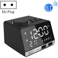 K11 Bluetooth Alarm Clock Speaker Creative Digital Music Clock Display Radio with Dual USB Interface, Support U Disk / TF Card / FM / AUX, EU Plug, EU Plug(Black), EU Plug(White)