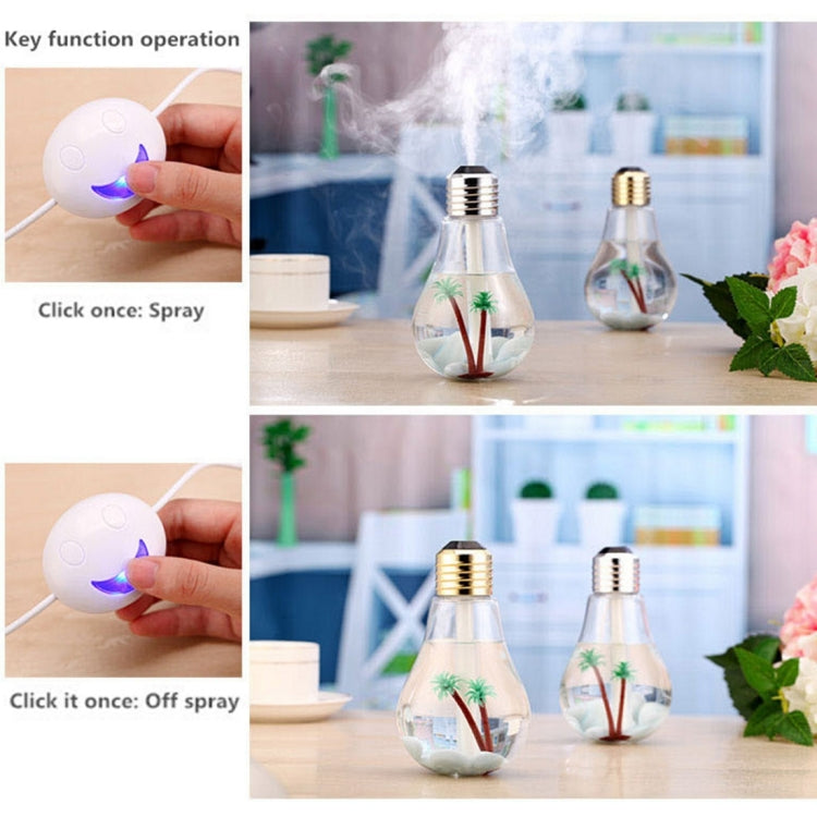400ML Colorful Light Portable Bulb Shape Aromatherapy Air Purifier Humidifier for Home / Office / Car 400ML Colorful Light Portable Bulb Shape Aromatherapy Air Purifier Humidifier for Home / Office / Car