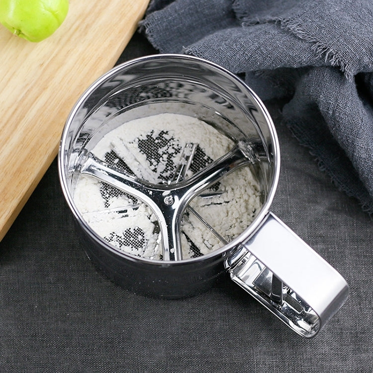 Manual Mesh Flour Sugar Powder Stainless Steel Hand Sifter Sieve Cup Baking Tool, Stainless Steel Manual Mesh Flour Sugar Powder Stainless Steel Hand Sifter Sieve Cup Baking Tool, Stainless Steel