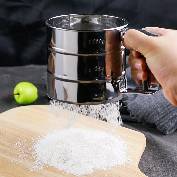 Manual Mesh Flour Sugar Powder Stainless Steel Hand Sifter Sieve Cup Baking Tool, Stainless Steel Manual Mesh Flour Sugar Powder Stainless Steel Hand Sifter Sieve Cup Baking Tool, Stainless Steel
