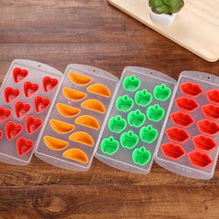 Love Shaped Silicon Ice Cube Tray / Ice Mold Random Color, Love Shaped
